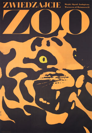 Tiger 1967 Polish Warsaw Zoo Poster, Waldemar Swierzy