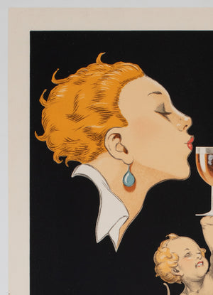 Porto Ramos c1920 French Alcohol Advertising Poster, Rene Vincent - detail