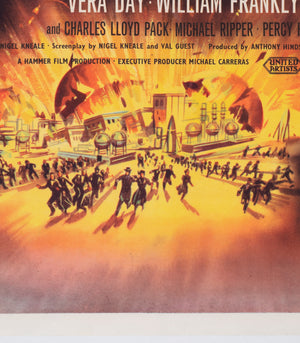 Quatermass II 1957 UK Quad Film Poster - detail