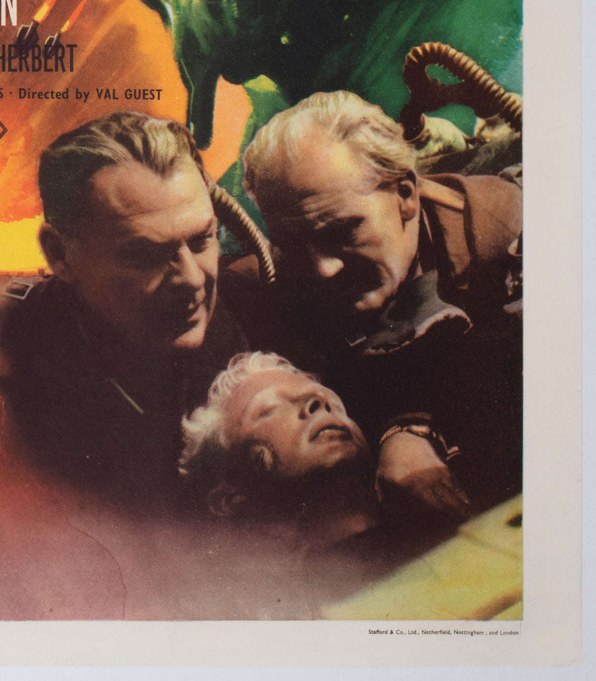 Quatermass II 1957 UK Quad Film Poster - detail