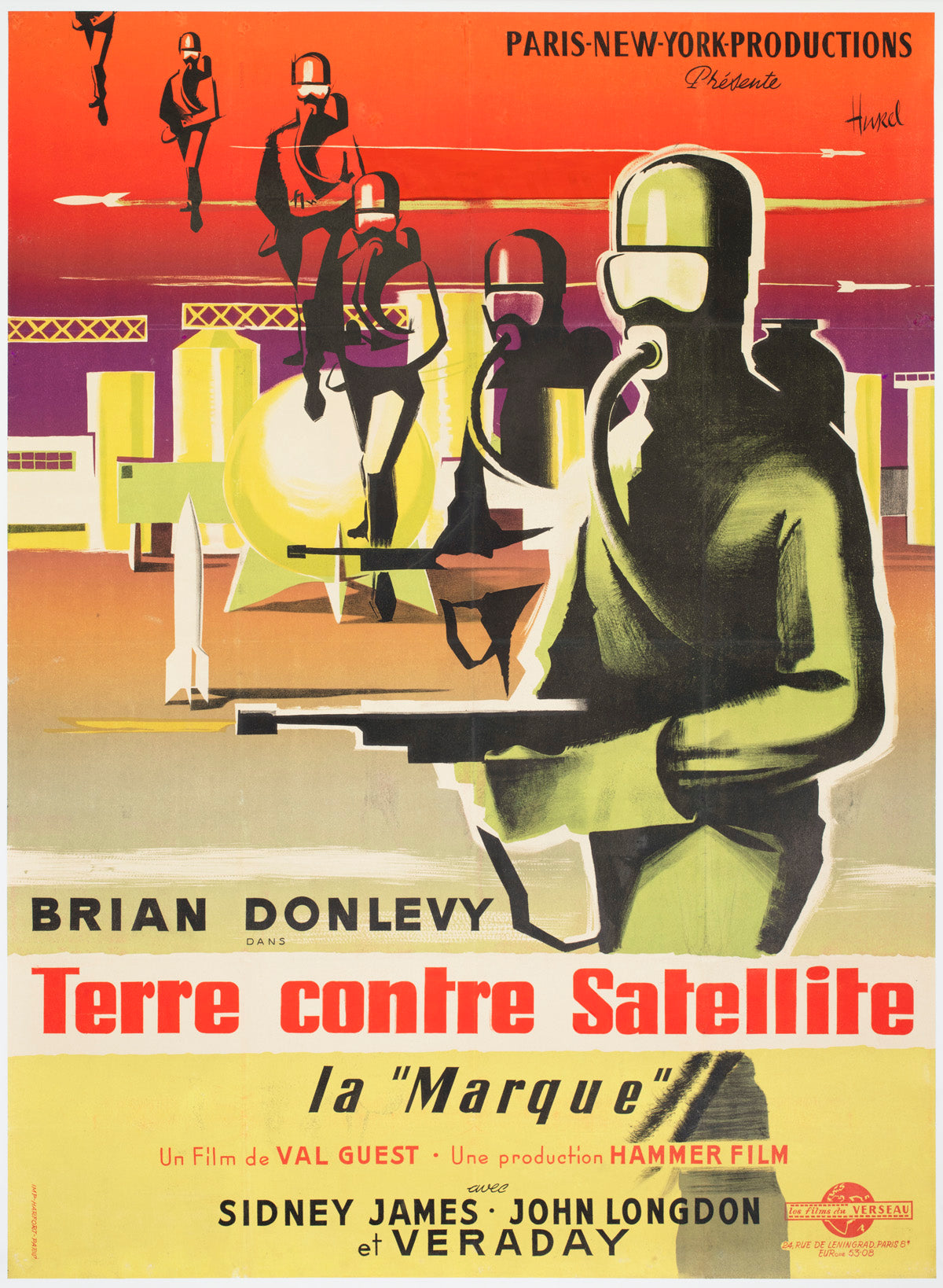 Quatermass II: Enemy from Space 1958 French Grande Film Movie Poster, Clement Hurel