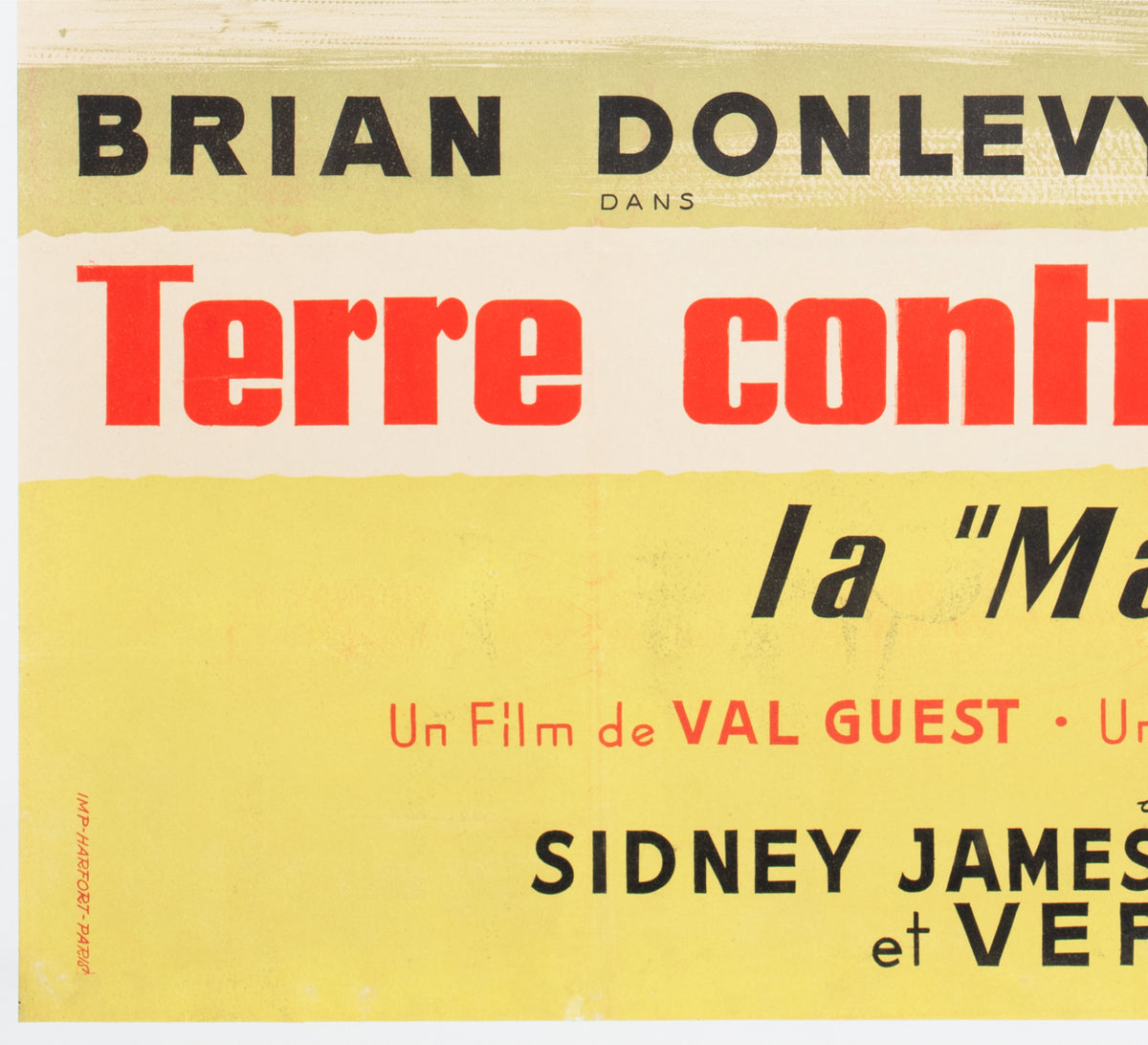 Quatermass II: Enemy from Space 1958 French Grande Film Movie Poster, Clement Hurel - detail