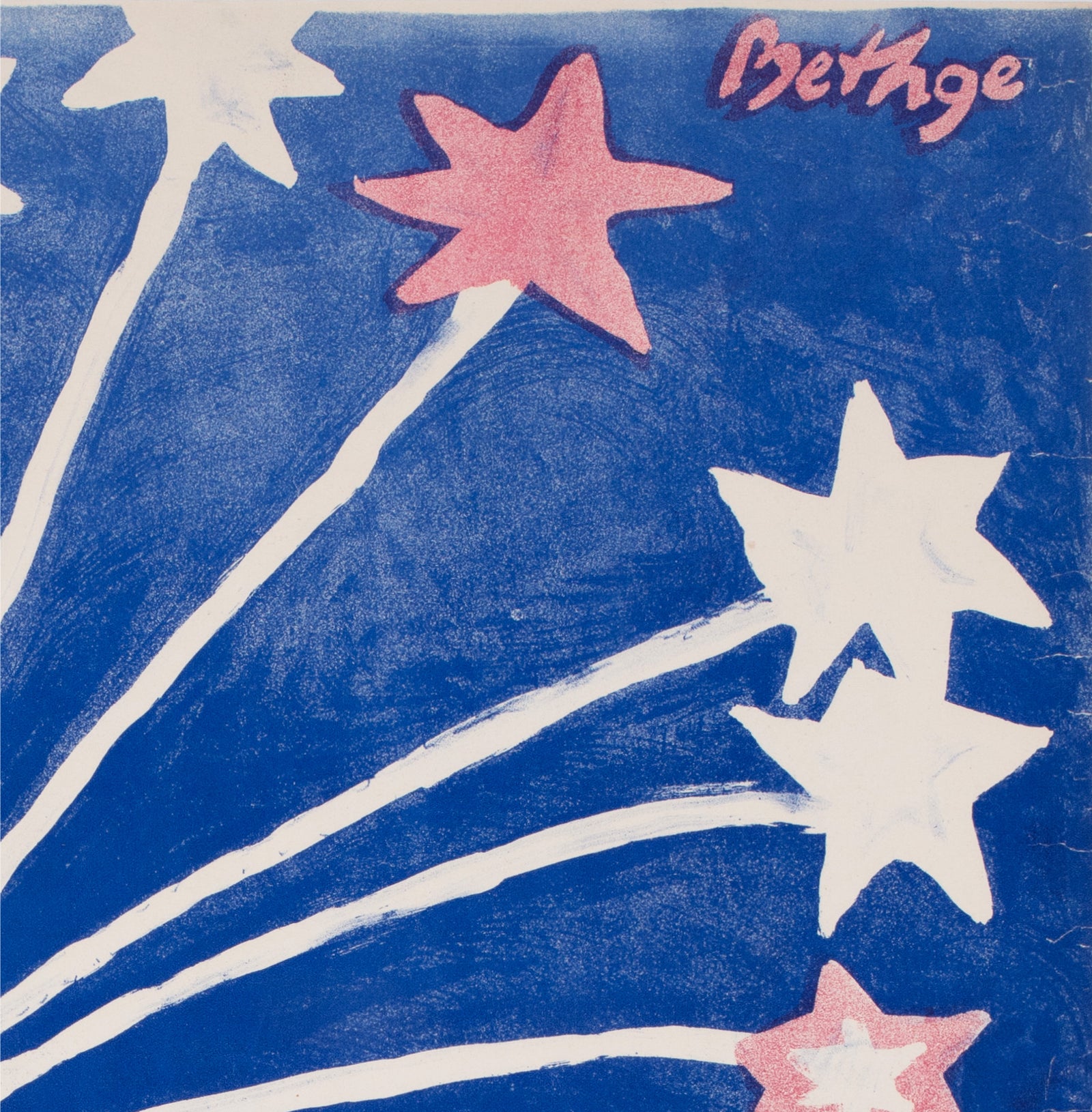 Queen of the Night c1920s Swedish Film Poster Rolf Bethge - detail