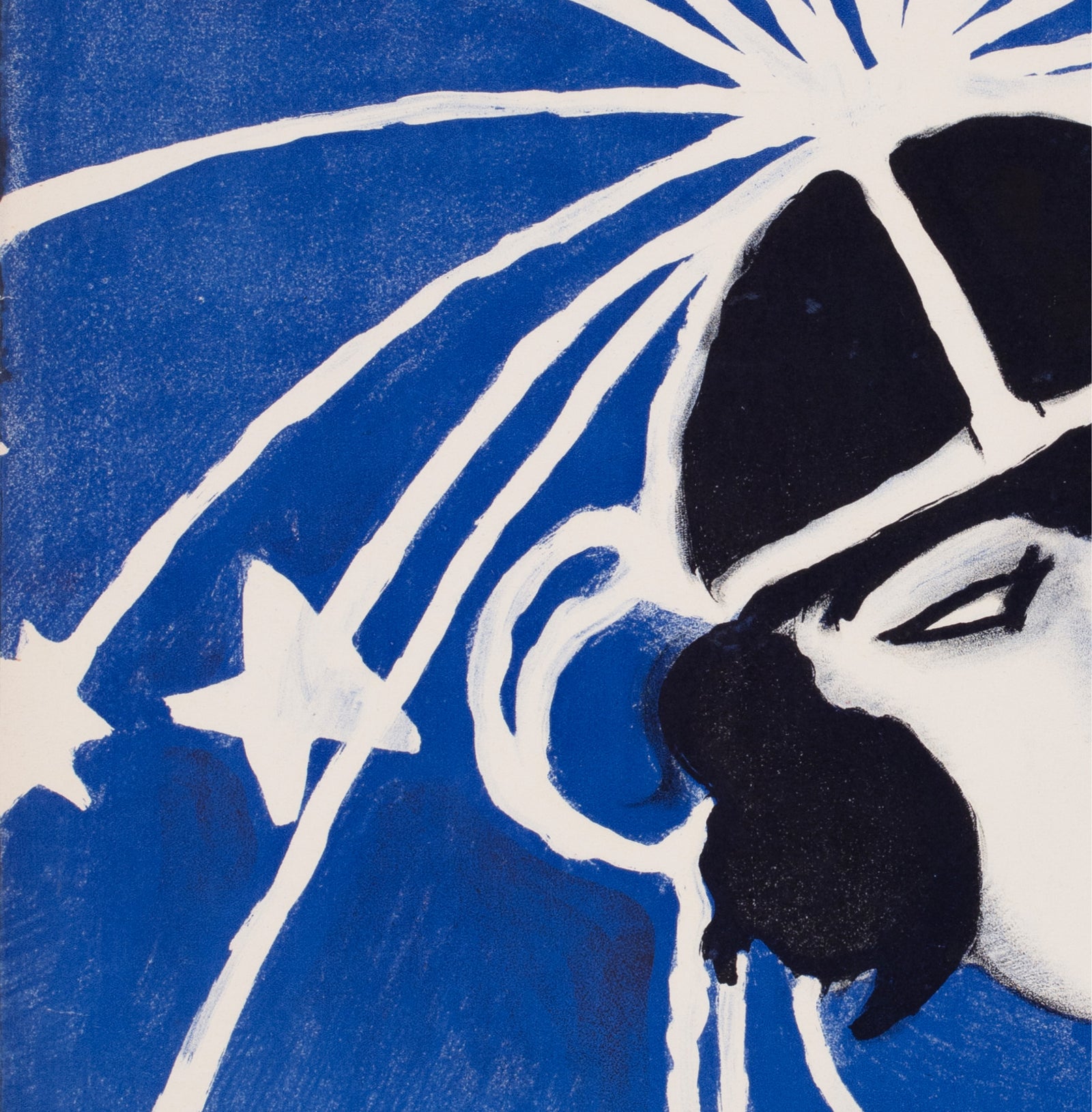 Queen of the Night c1920s Swedish Film Poster Rolf Bethge - detail