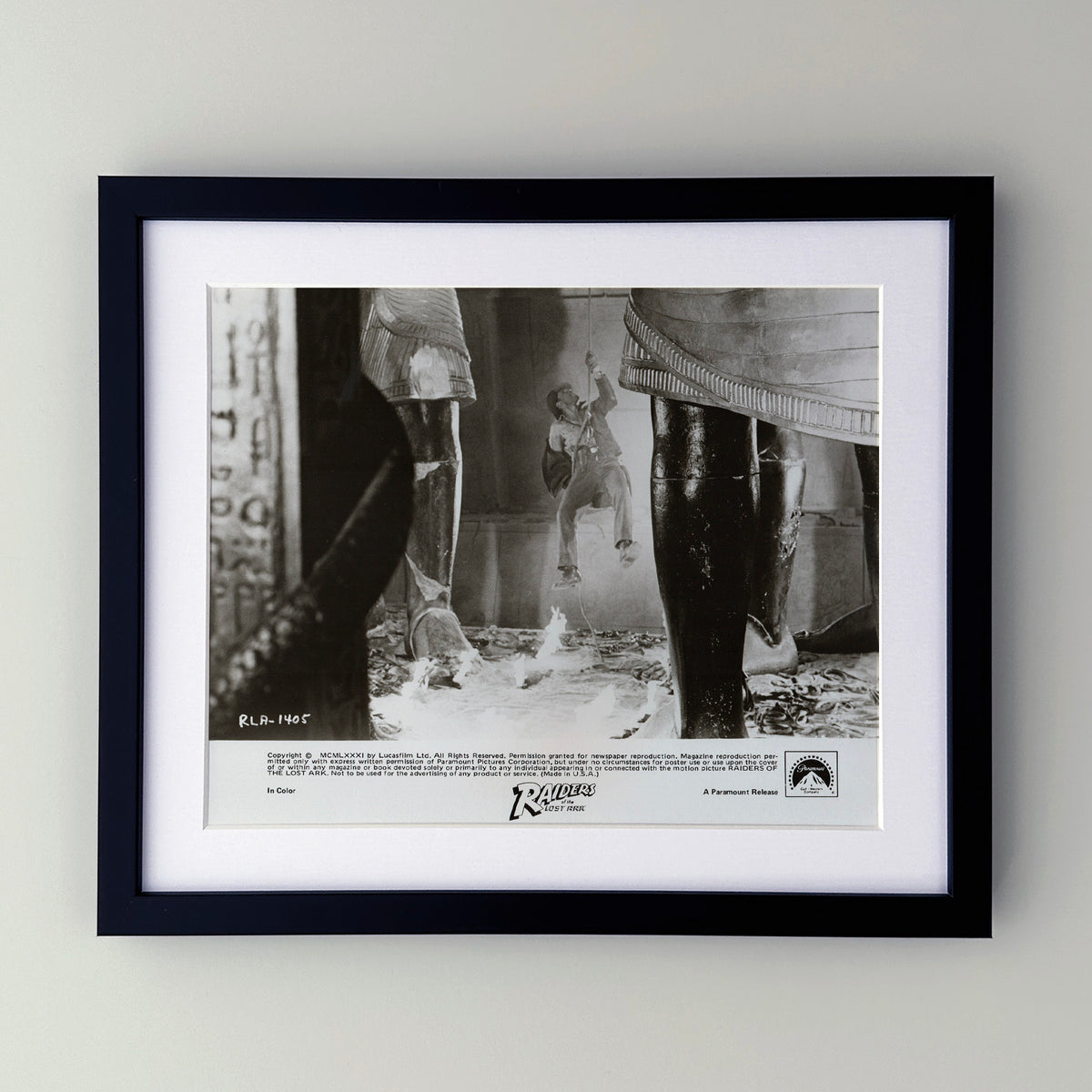 Raiders of the Lost Ark 1981 Film Movie Press Publicity Still Framed