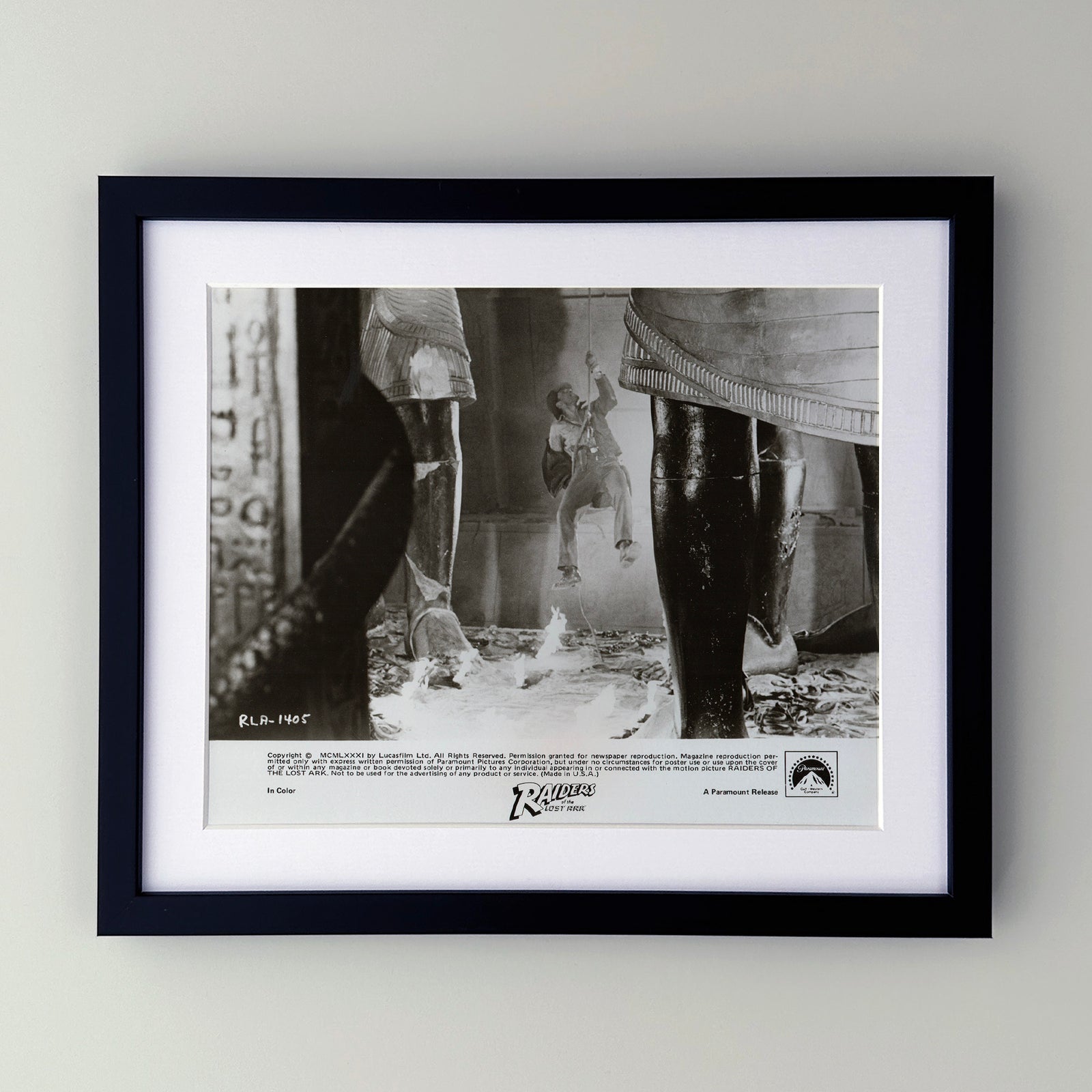 Raiders of the Lost Ark 1981 Film Movie Press Publicity Still Framed