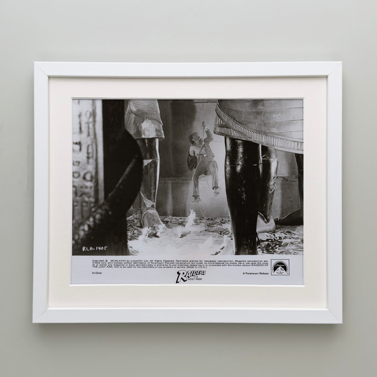 Raiders of the Lost Ark 1981 Film Movie Press Publicity Still Framed