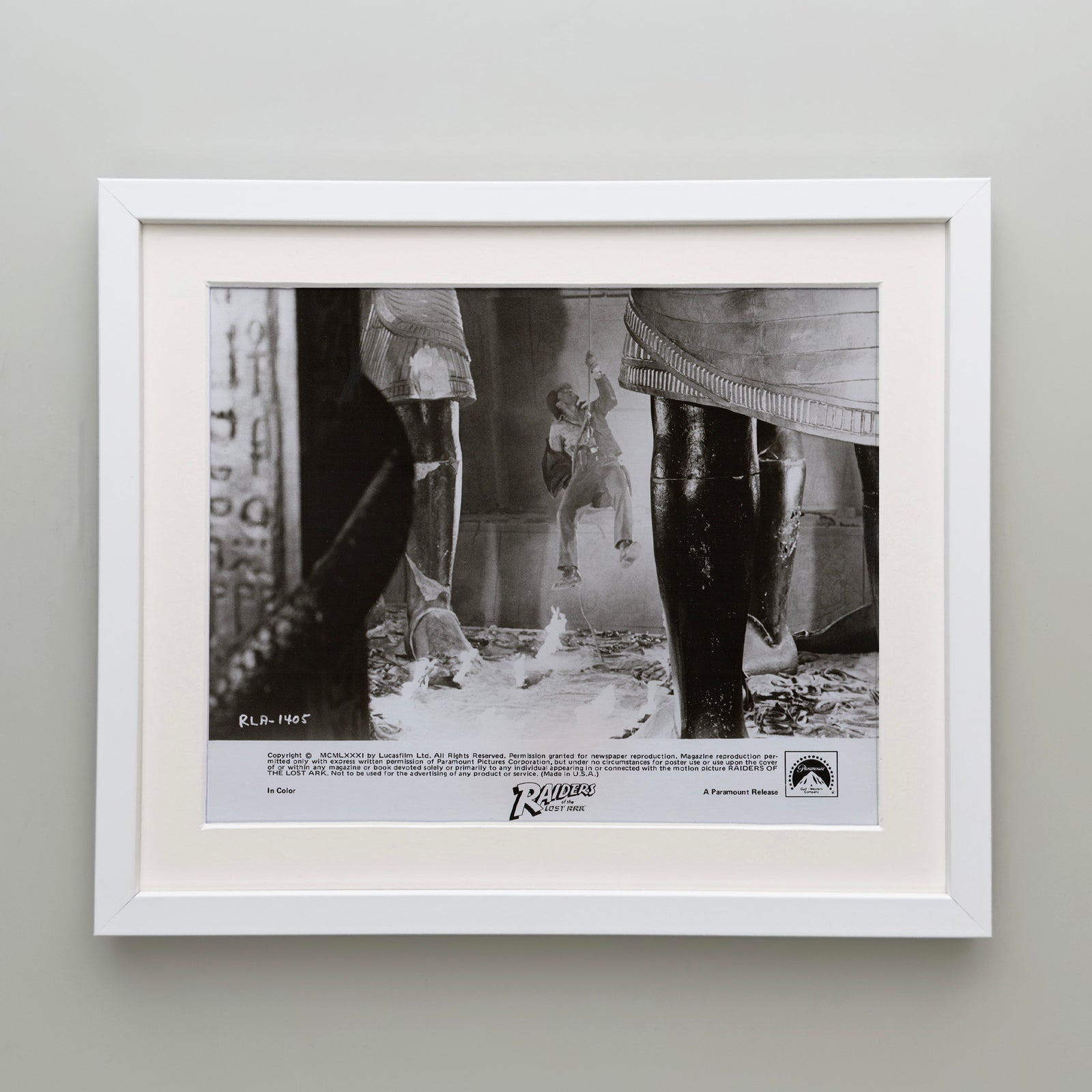 Raiders of the Lost Ark 1981 Film Movie Press Publicity Still Framed