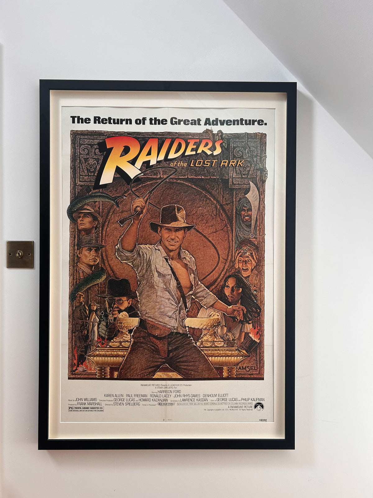 Raiders of the Lost Ark R1982 US 1 Sheet Film Movie Poster, Richard Amsel