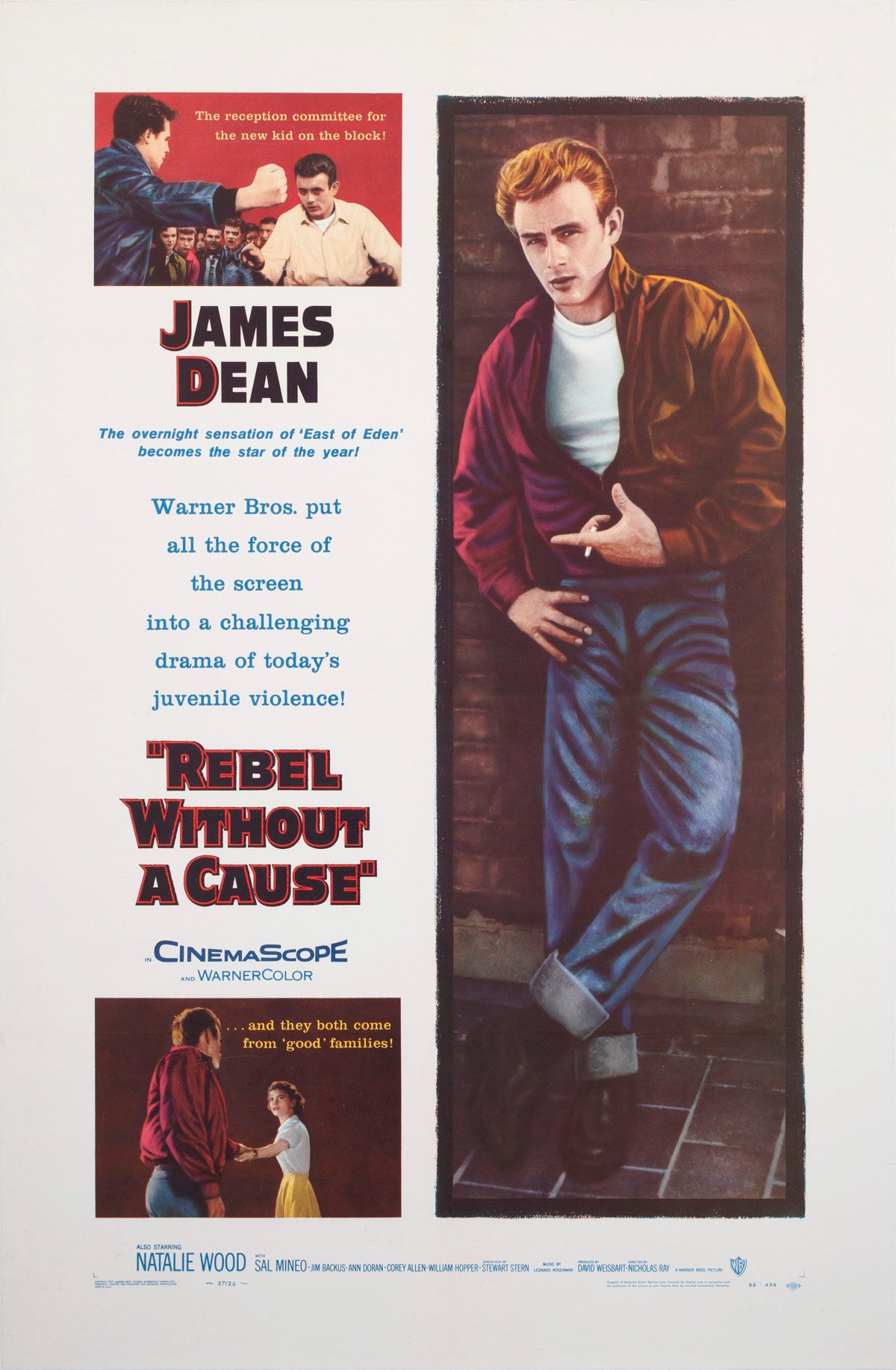 rebel without a cause 1955 us 1 sheet film movie poster
