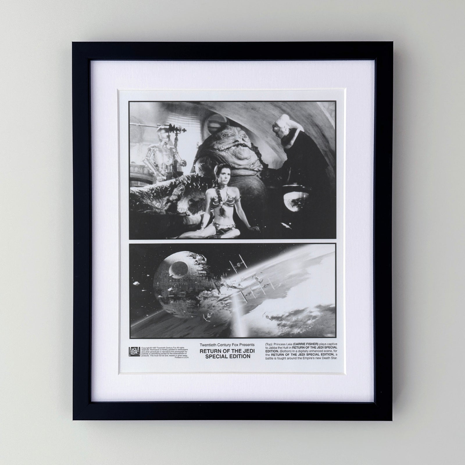 Return of the Jedi 1983 Film Movie Press Publicity Still Framed