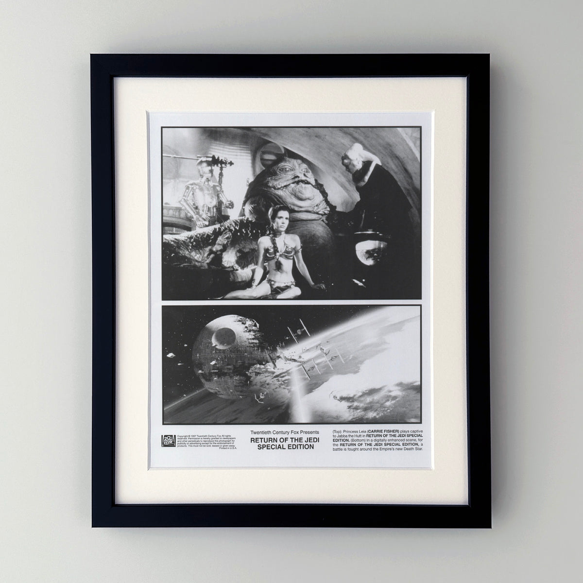 Return of the Jedi 1983 Film Movie Press Publicity Still Framed