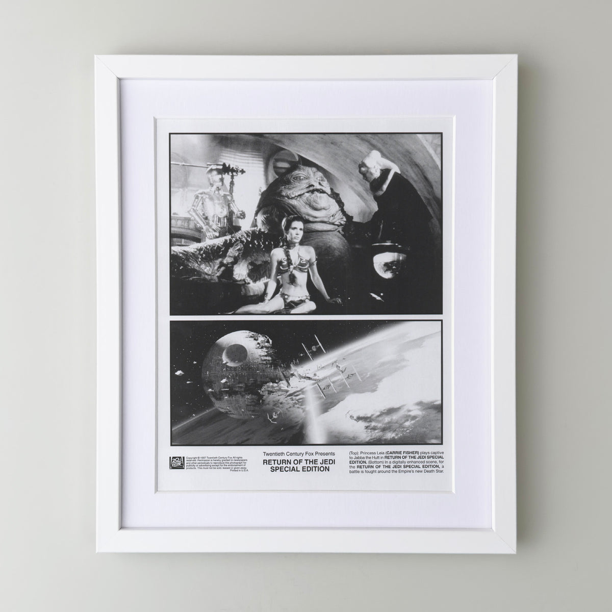Return of the Jedi 1983 Film Movie Press Publicity Still Framed