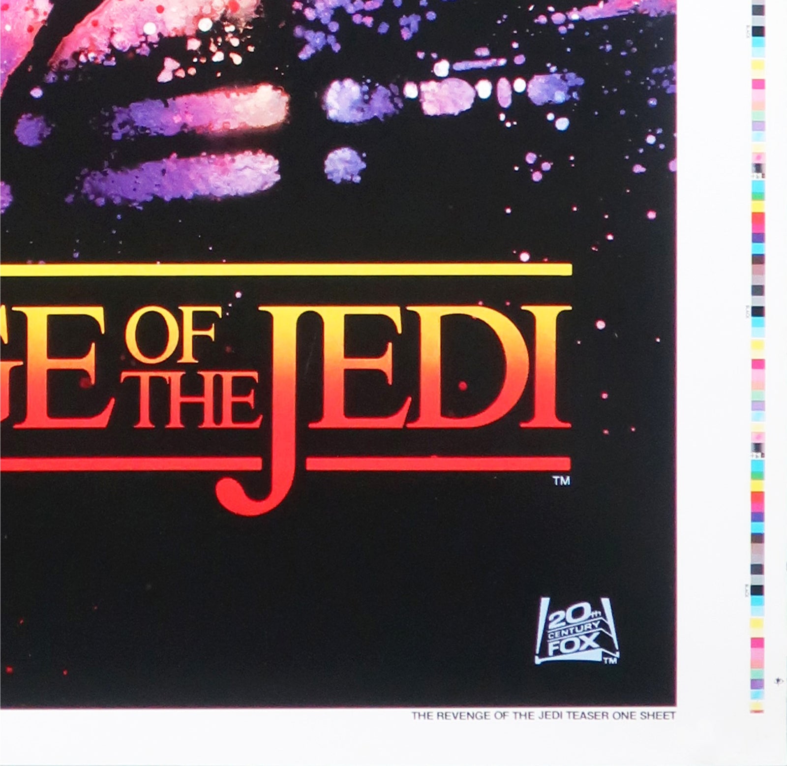 Revenge of the Jedi 1983 US Advance Undated Printers Proof Drew Struzan - detail