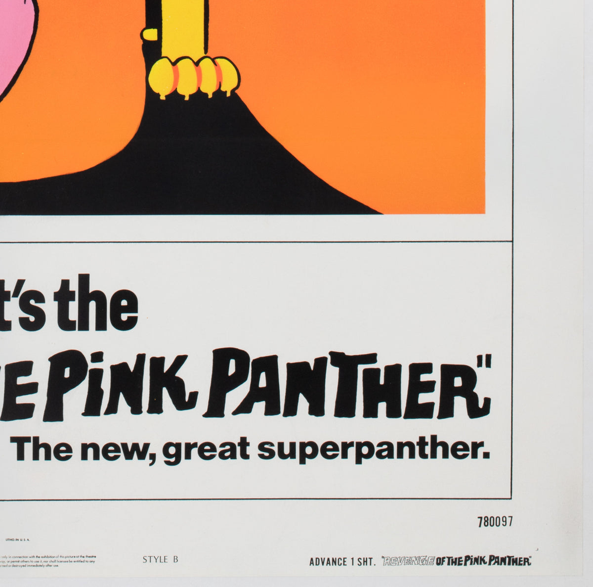 Revenge of the Pink Panther 1978 US 1 Sheet Advance Style B Film Movie Poster - detail