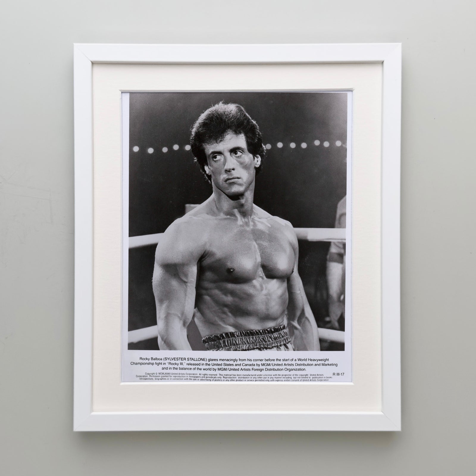 Rocky 3 1982 Publicity Film Movie Press Still Framed