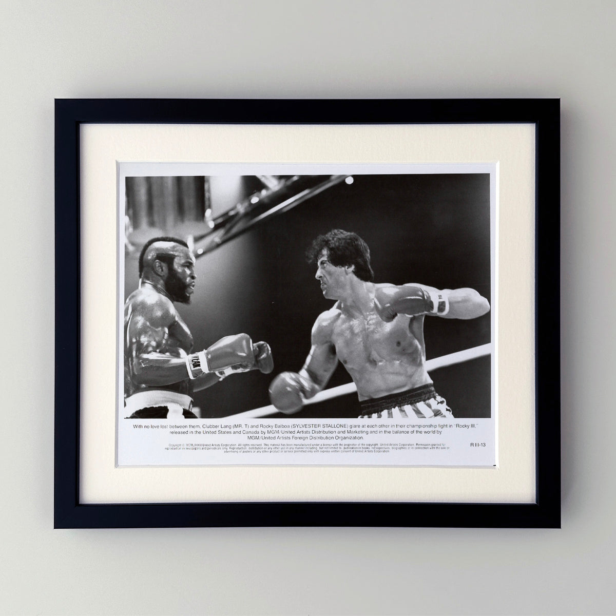 Rocky 3 1982 Publicity Film Movie Press Still Framed