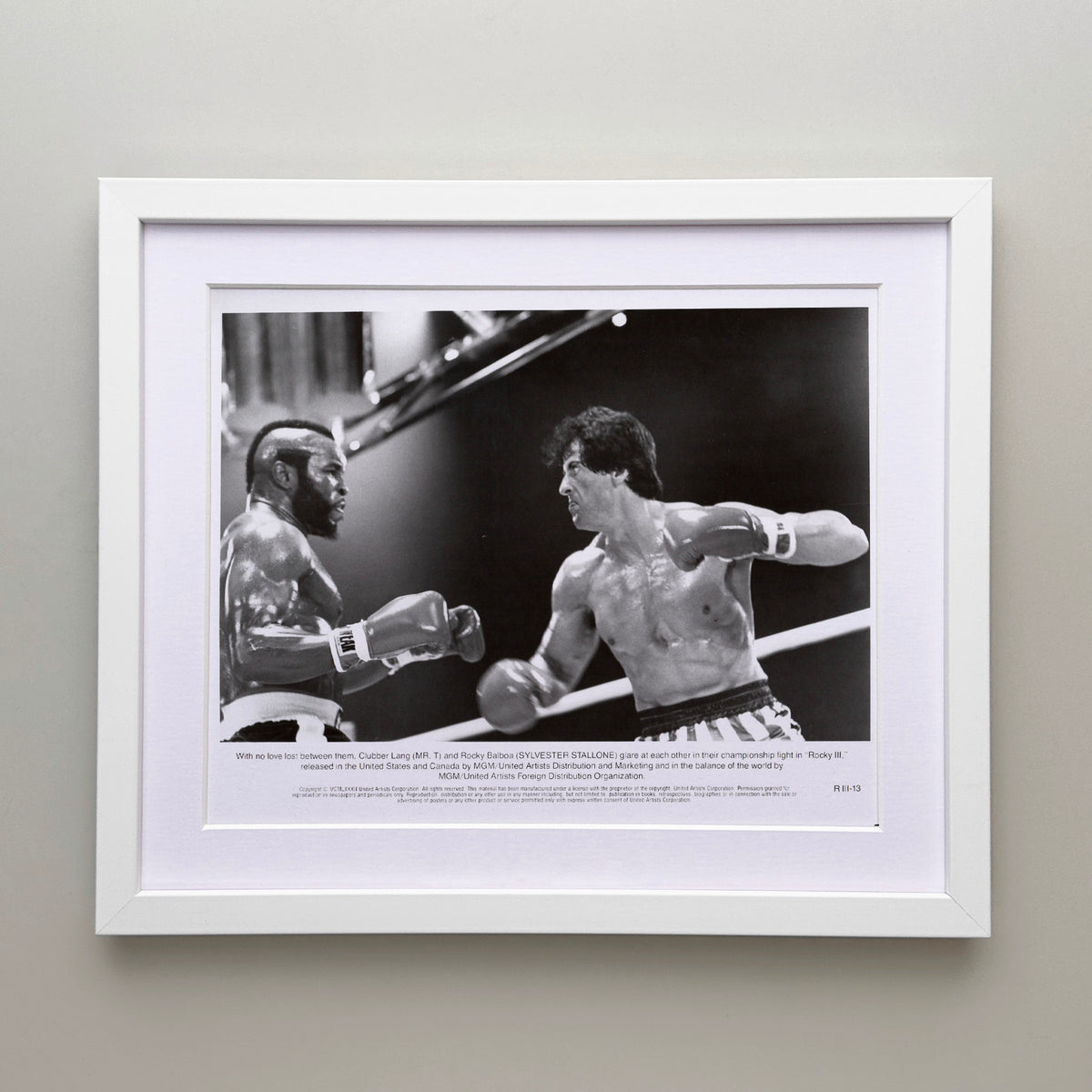 Rocky 3 1982 Publicity Film Movie Press Still Framed