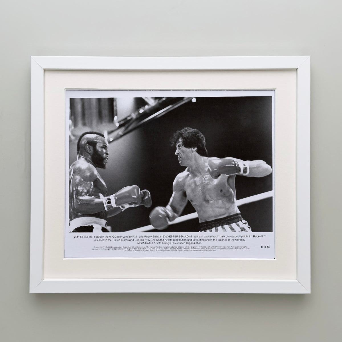 Rocky 3 1982 Publicity Film Movie Press Still Framed
