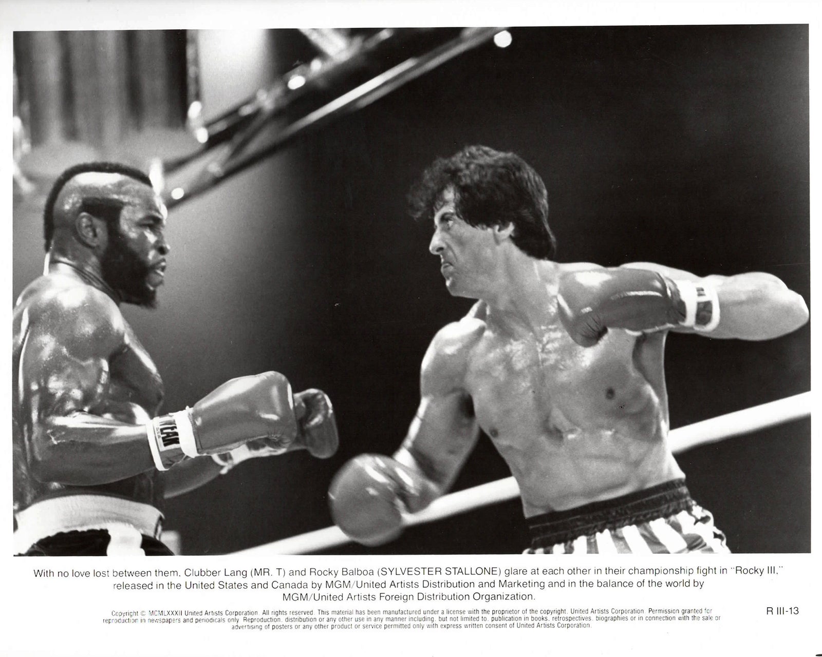 Rocky 3 1982 Publicity Film Movie Press Still Framed