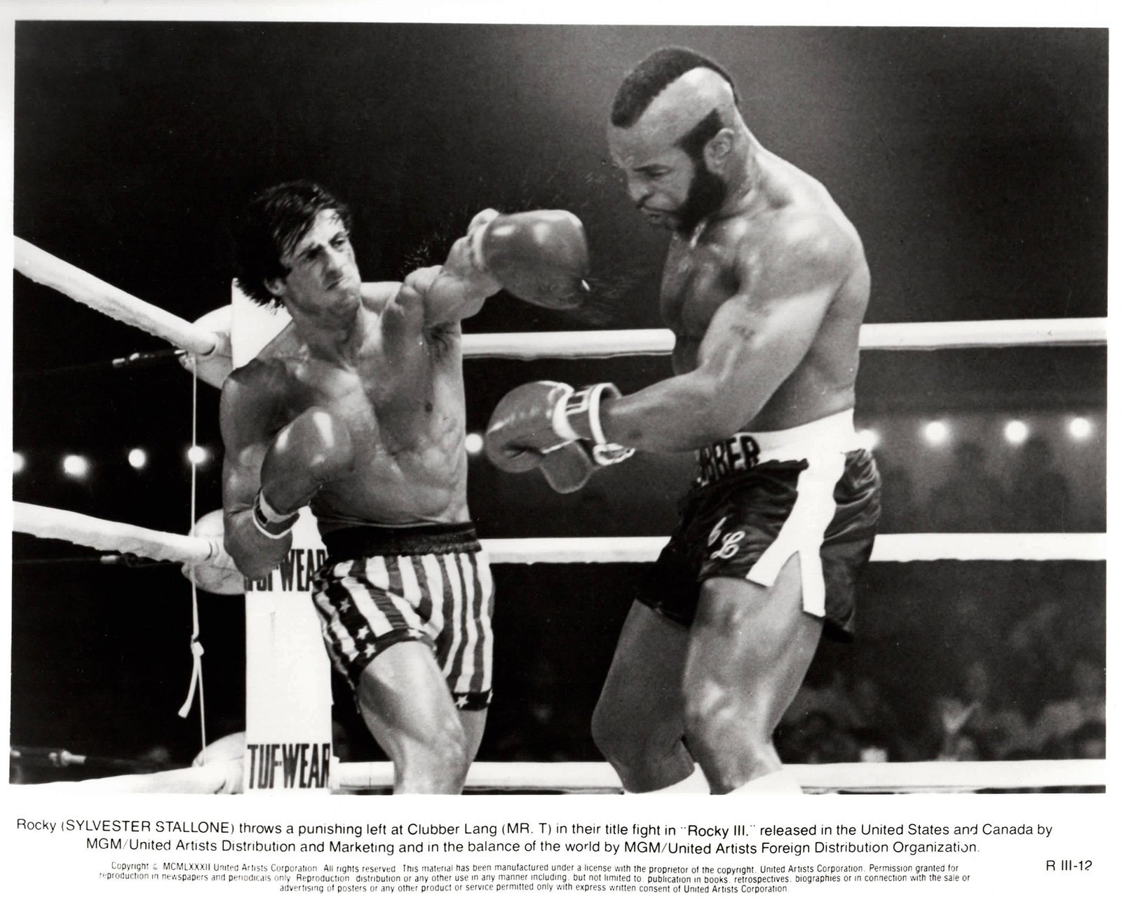 Rocky 3 1982 Publicity Film Movie Press Still Framed