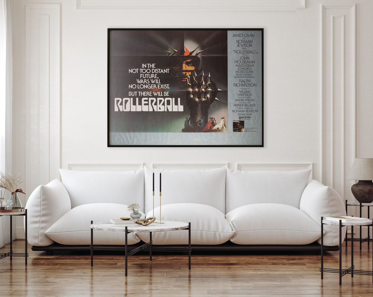 Rollerball 1975 Rolled UK Quad Film Movie Poster, Bob Peak