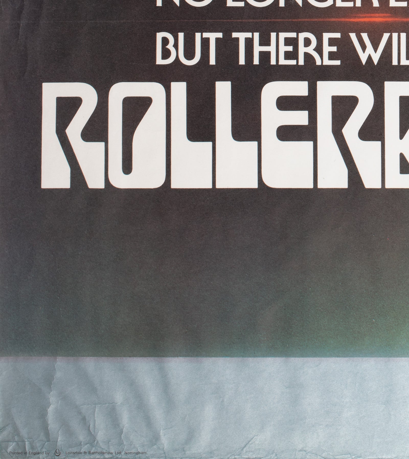 Rollerball 1975 Rolled UK Quad Film Movie Poster, Bob Peak - detail