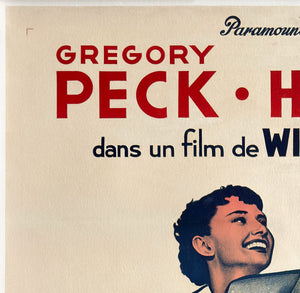 Roman Holiday 1960s French Half Grande Film Movie Poster - detail