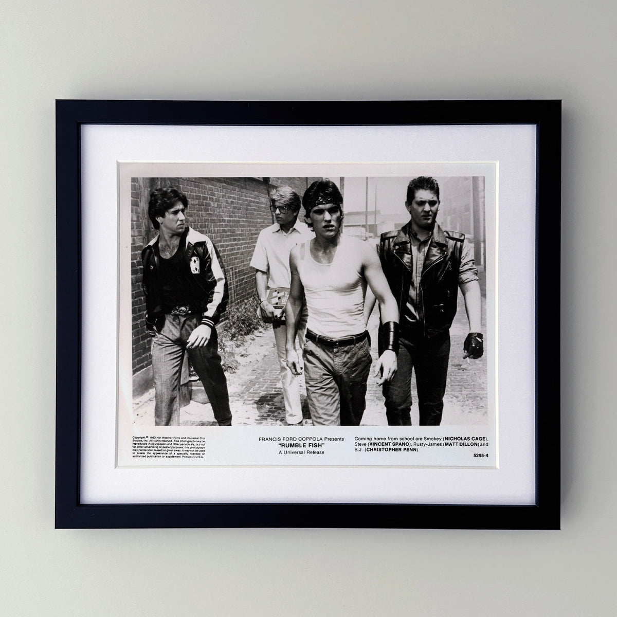 Rumble Fish 1983 Publicity Film Movie Press Still Framed