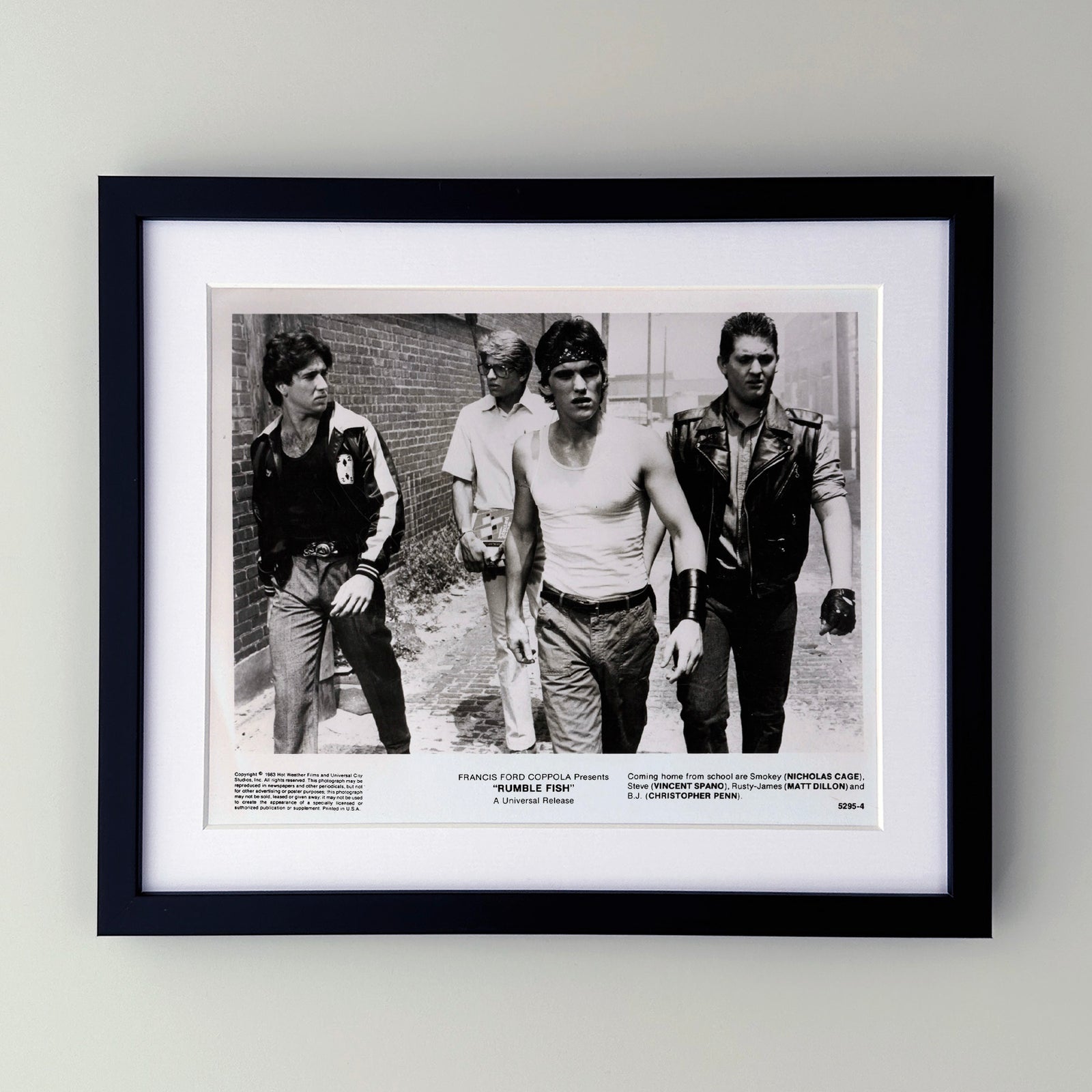 Rumble Fish 1983 Publicity Film Movie Press Still Framed