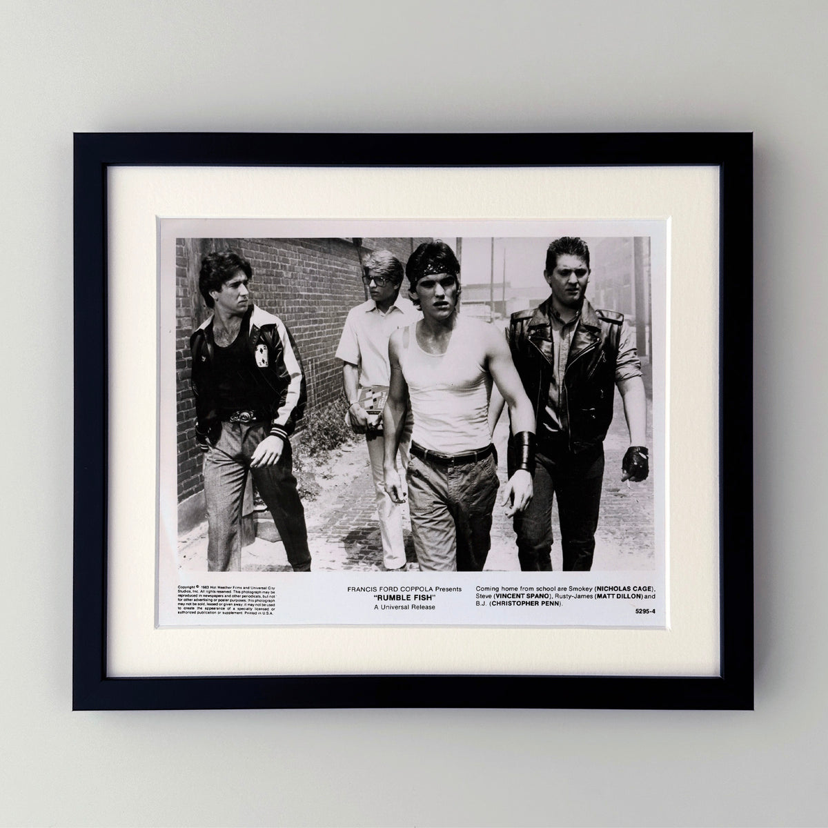 Rumble Fish 1983 Publicity Film Movie Press Still Framed