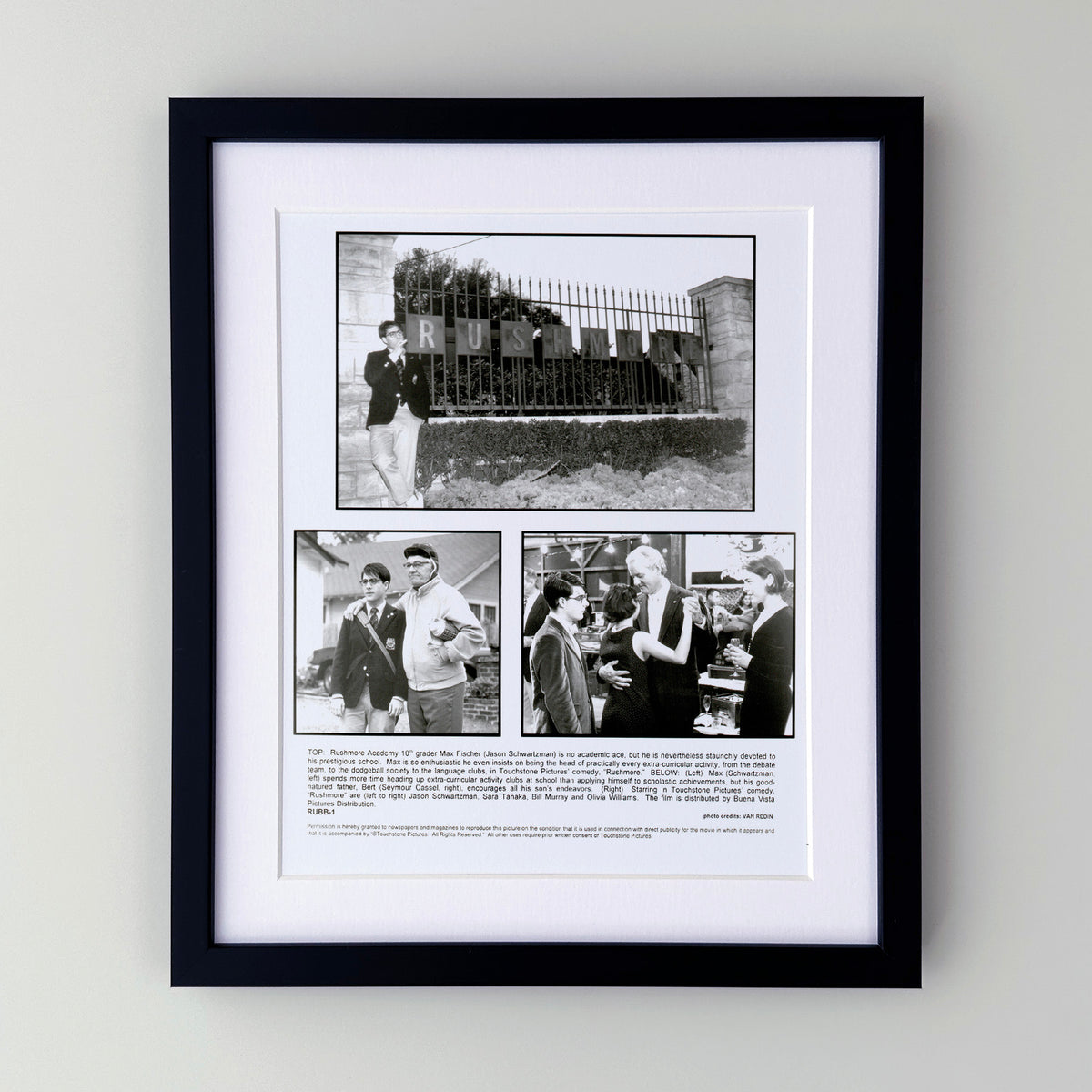 Rushmore 1998 Film Movie Press Publicity Still Framed