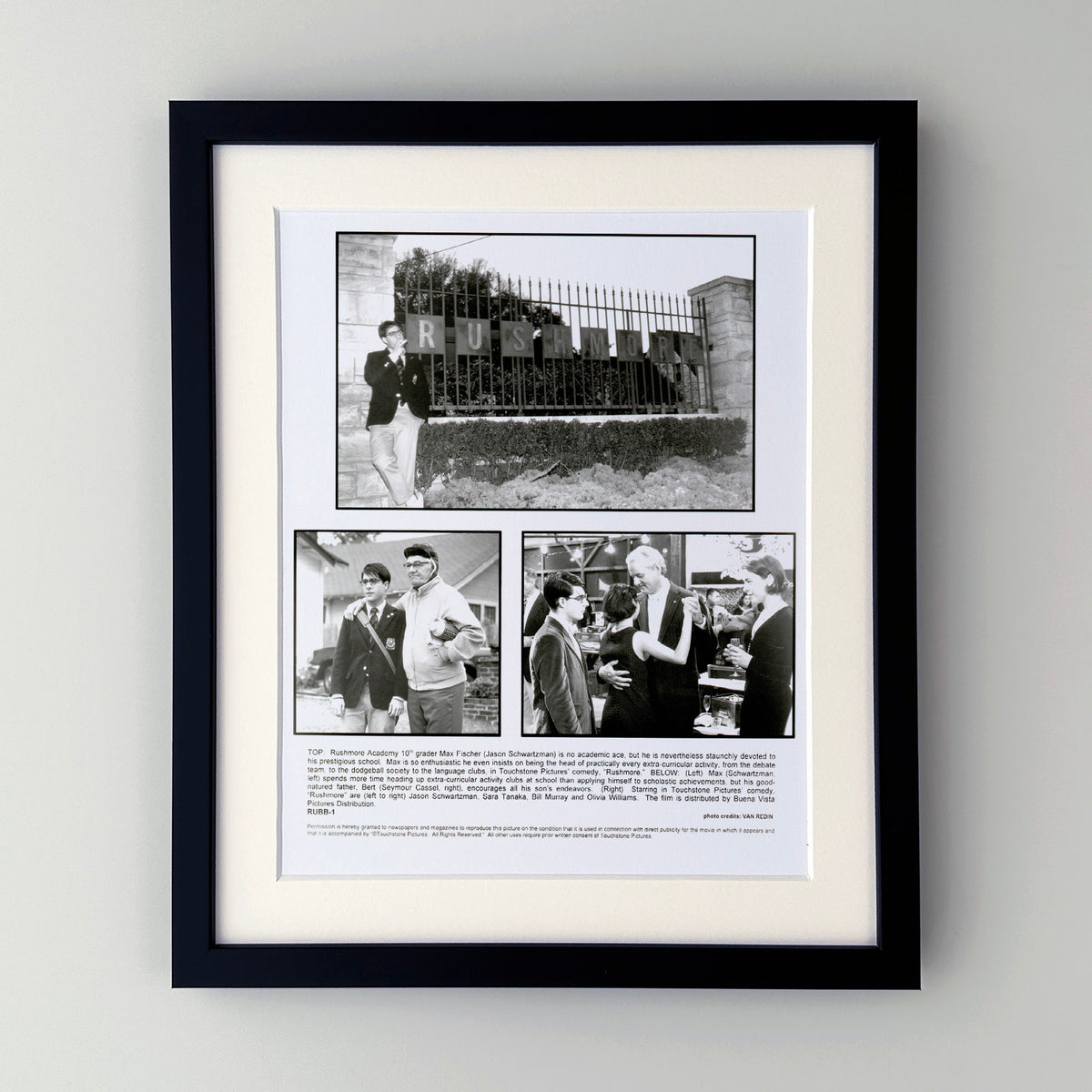 Rushmore 1998 Film Movie Press Publicity Still Framed
