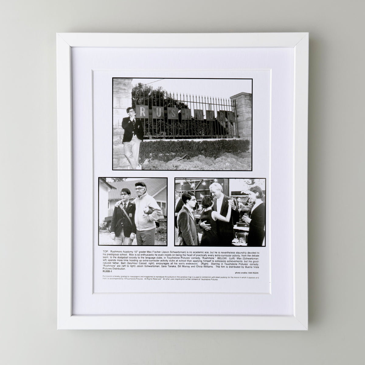 Rushmore 1998 Film Movie Press Publicity Still Framed