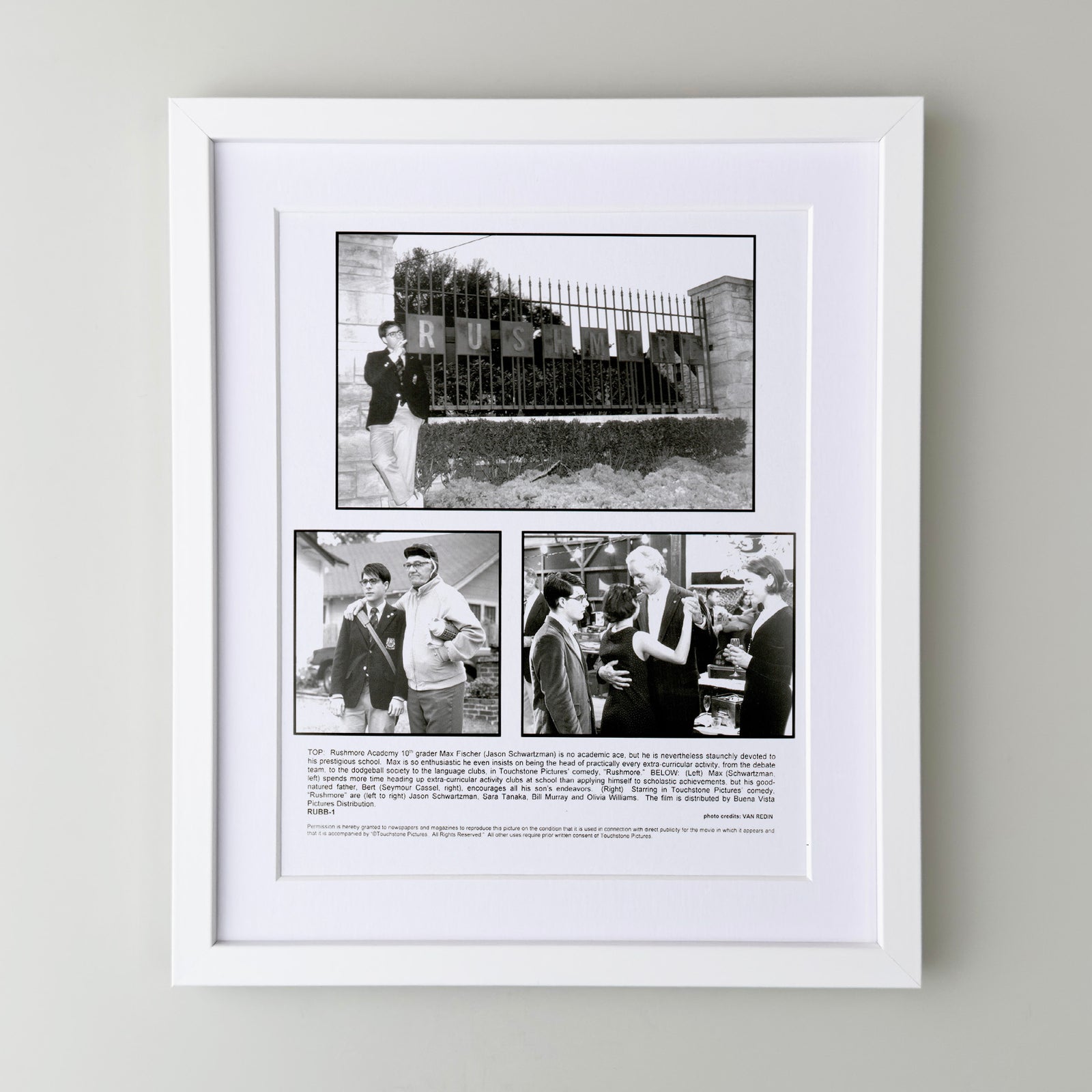 Rushmore 1998 Film Movie Press Publicity Still Framed