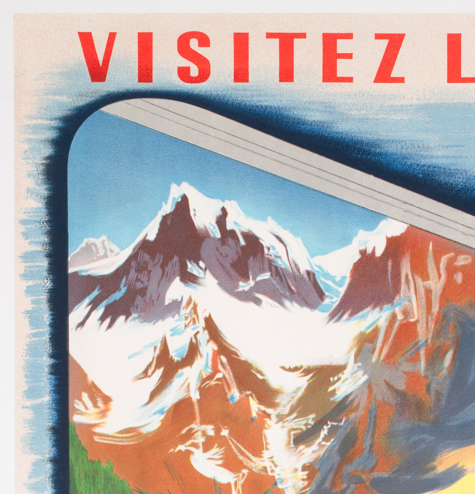 Rome 1966 Alitalia Airline Travel Poster Harmut Hielscher - detail