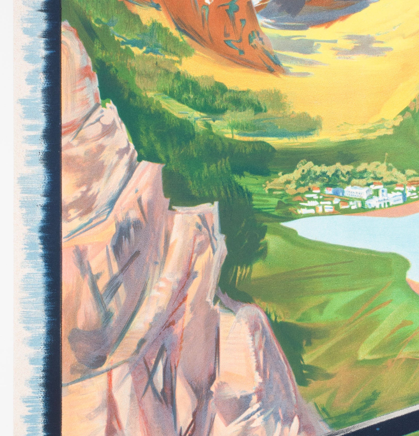 Rome 1966 Alitalia Airline Travel Poster Harmut Hielscher - detail