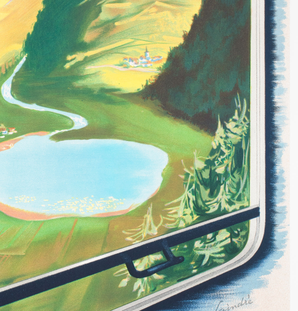 Rome 1966 Alitalia Airline Travel Poster Harmut Hielscher - detail