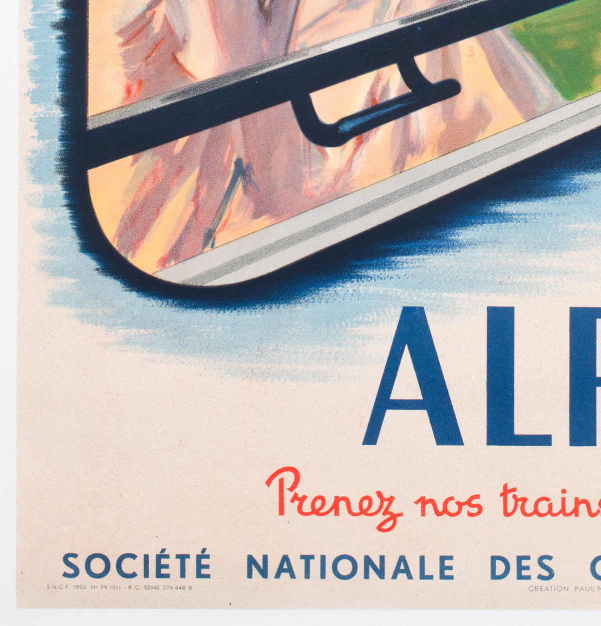 Rome 1966 Alitalia Airline Travel Poster Harmut Hielscher - detail