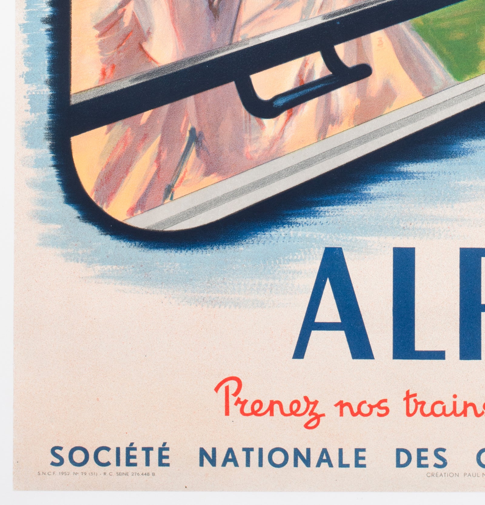 Rome 1966 Alitalia Airline Travel Poster Harmut Hielscher - detail