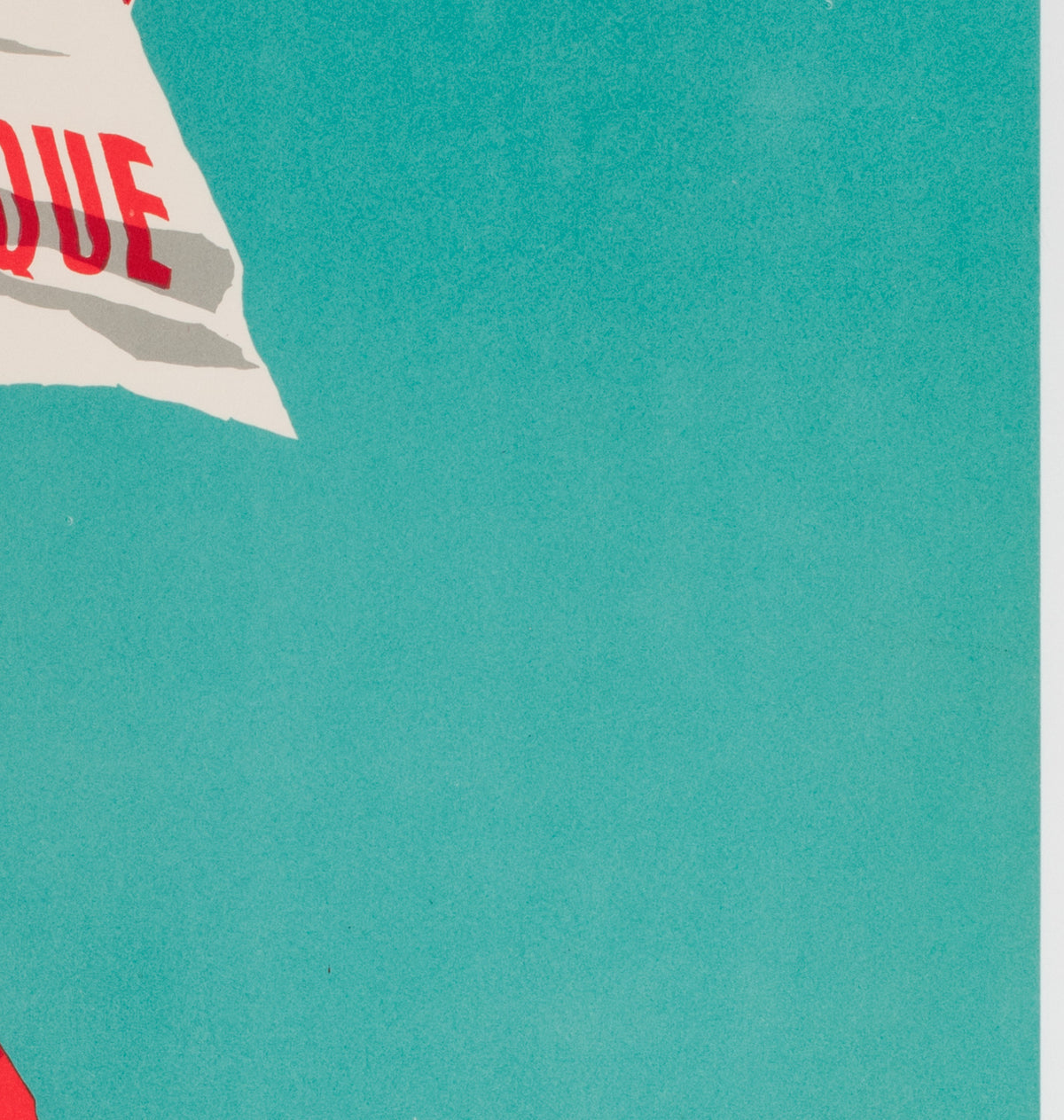 SS France Cie Gle Transatlantique French Line 1961 Travel Poster, Jean Jacquelin - detail