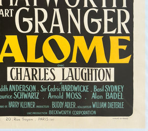 Salome 1953 French Grande Film Movie Poster, Boris Grinsson - detail