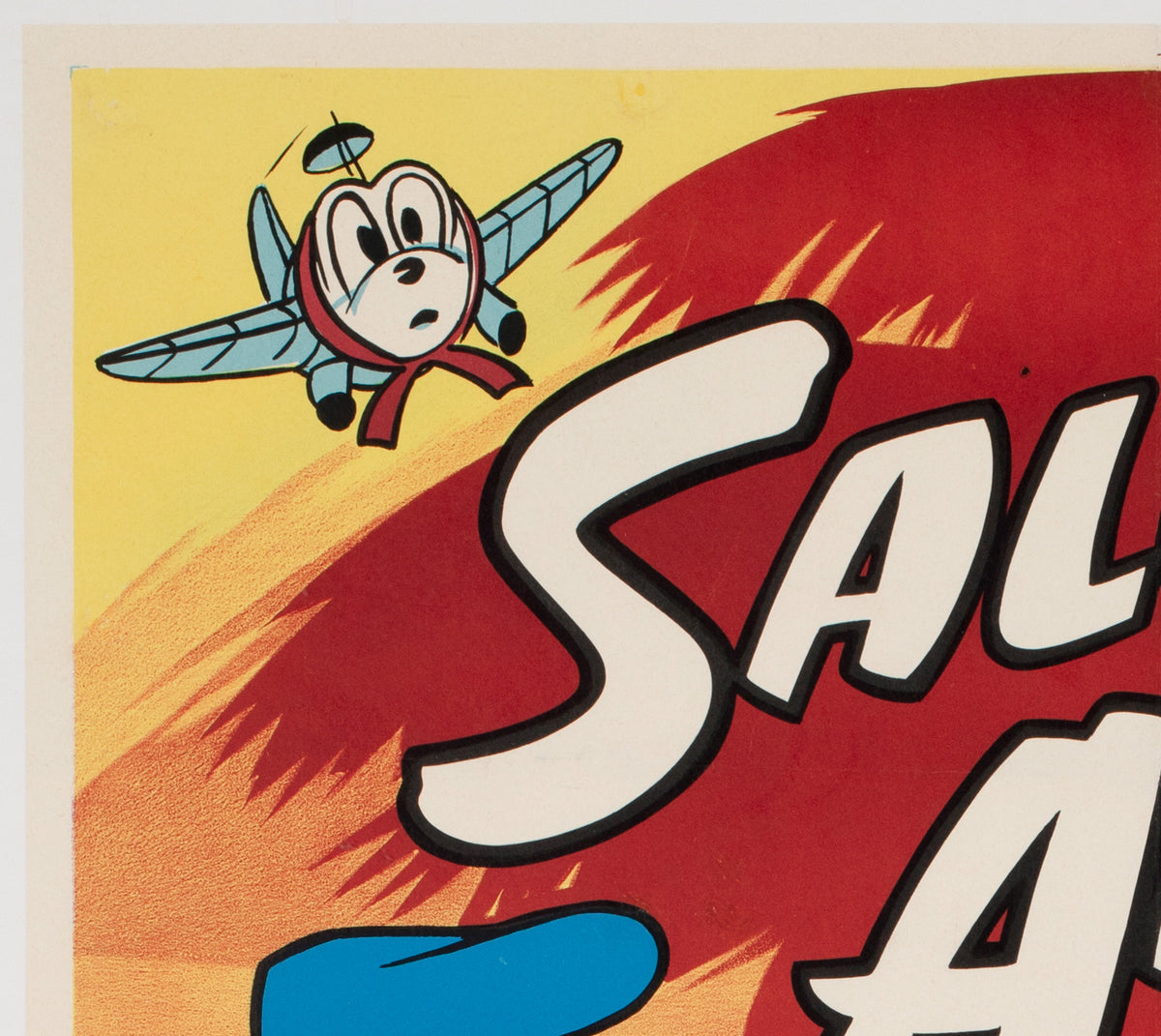 Saludos Amigos c1950 French Moyenne Film Poster - detail