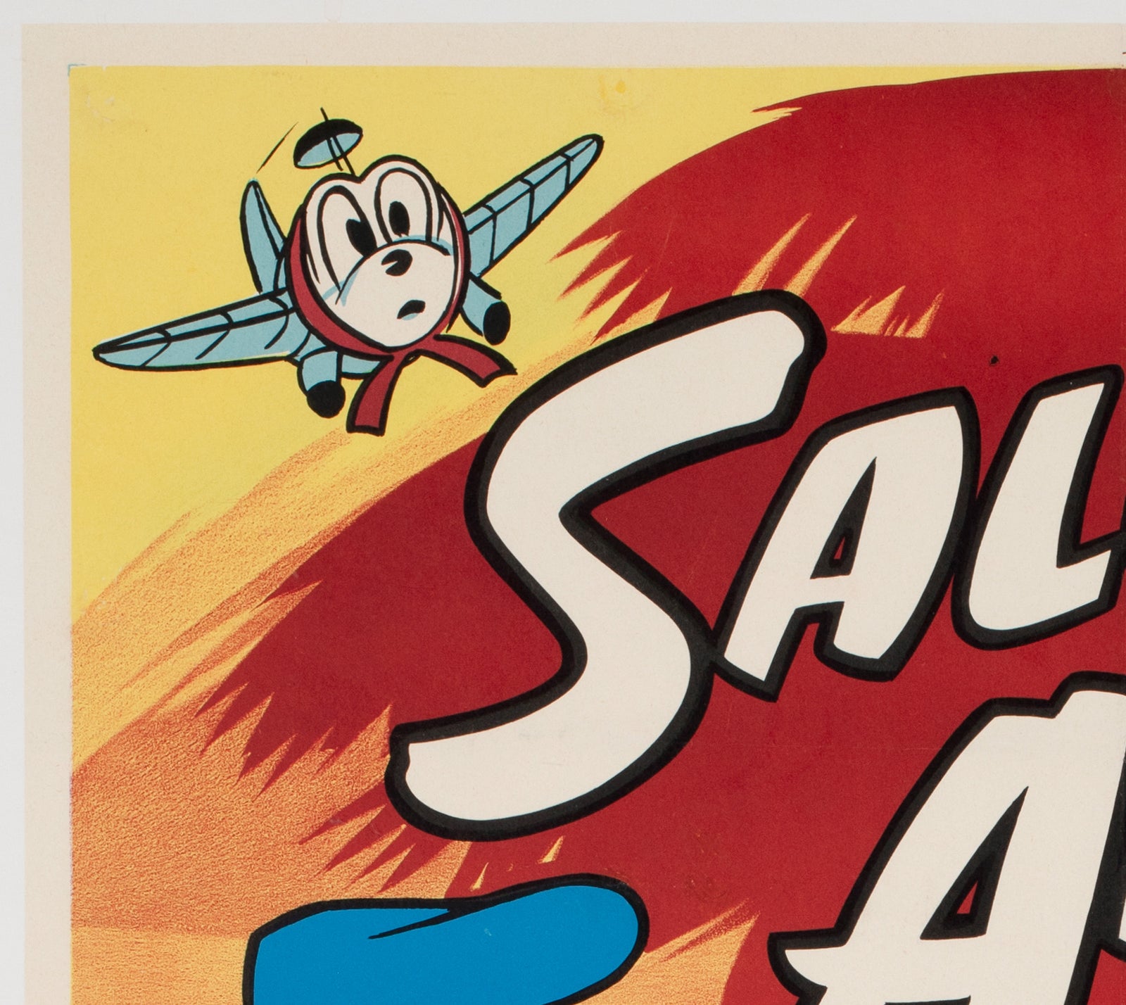 Saludos Amigos c1950 French Moyenne Film Poster - detail