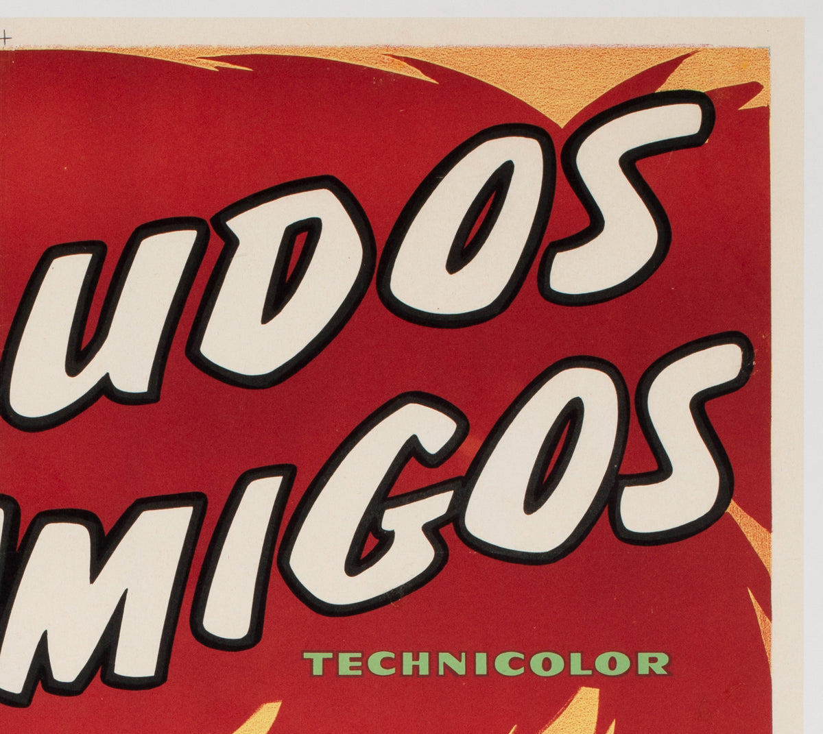 Saludos Amigos c1950 French Moyenne Film Poster - detail