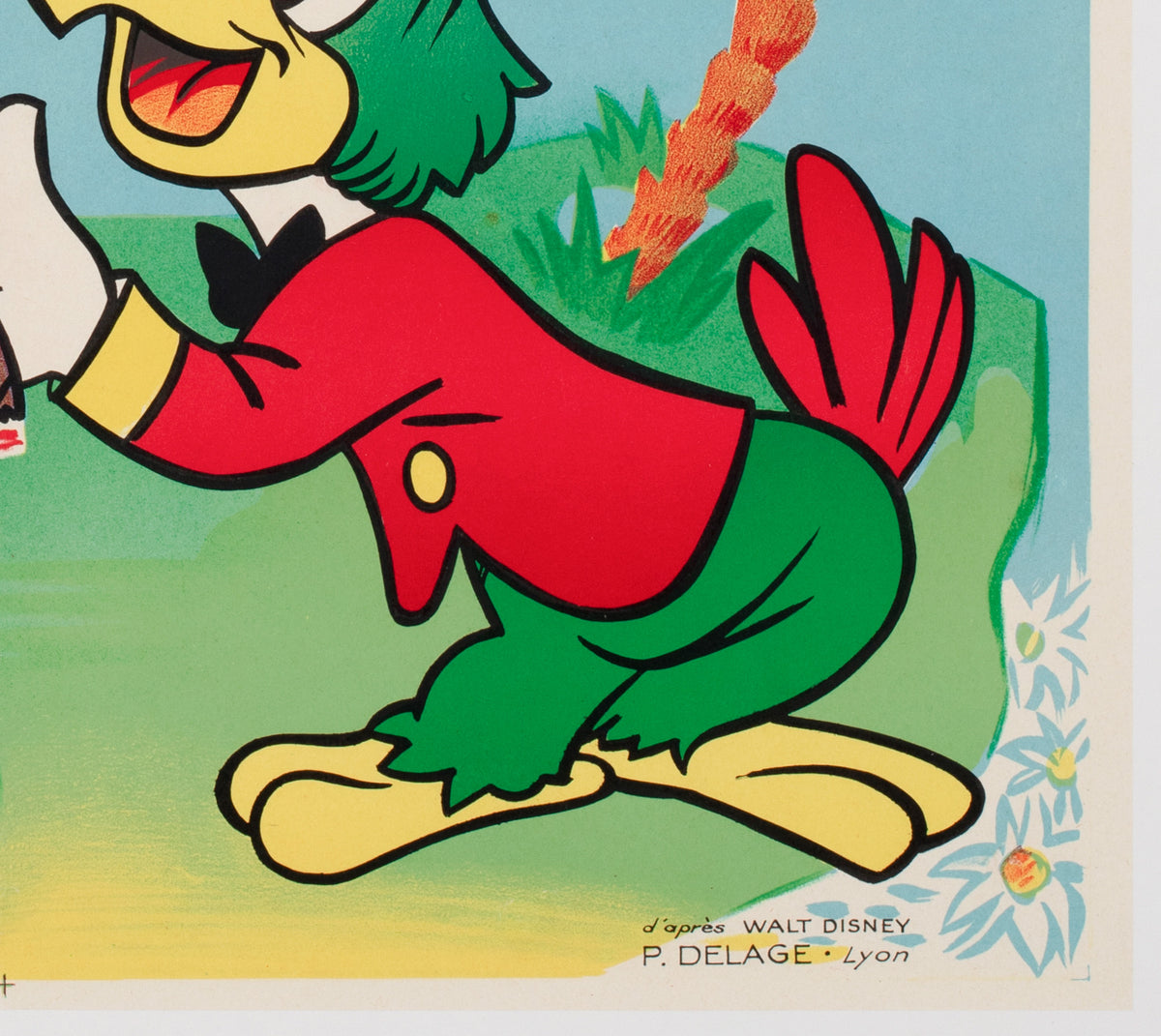 Saludos Amigos c1950 French Moyenne Film Poster - detail