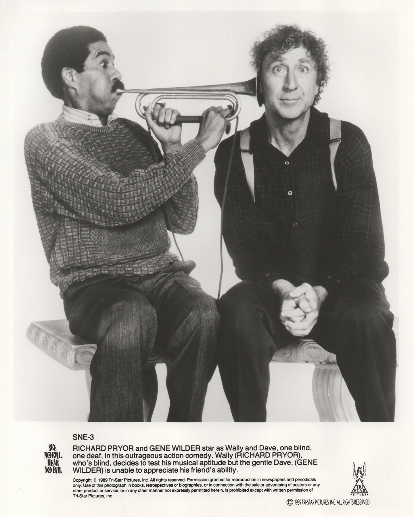 See No Evil Hear No Evil 1989 Film Movie Press Publicity Still Framed