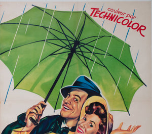 Singin' in the Rain 1952 French Grande Film Movie Poster - detail