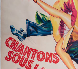 Singin' in the Rain 1952 French Grande Film Movie Poster - detail