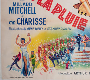 Singin' in the Rain 1952 French Grande Film Movie Poster - detail